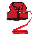 Rabbit Harness with Leash Adjustable Soft Mesh Vest Harness for Bunny Kitten Guinea Pig Rat (M, Red) - color: Red, size: M