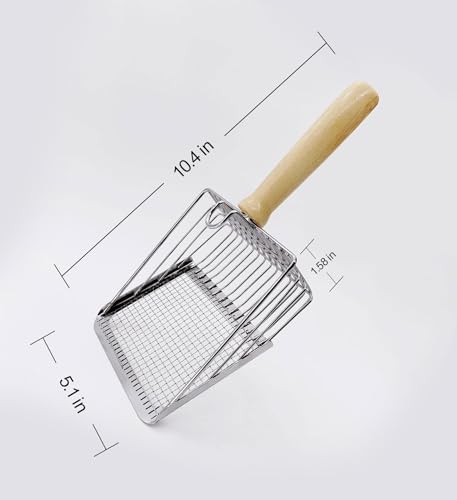 Cat Litter Scoop, Aluminum Alloy Cat Litter Scooper, Cat Litter Picker, Durable and Easy to Clean, Ergonomic Design, Suitable for Cat Litter Box