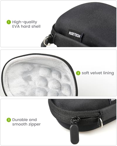 Hard Travel Mouse Case Compatible with Logitech MX Master 4, Master 3S / 3, Master 2S Computer Wireless Mouse Carrying Bag – with Clip and Lanyard