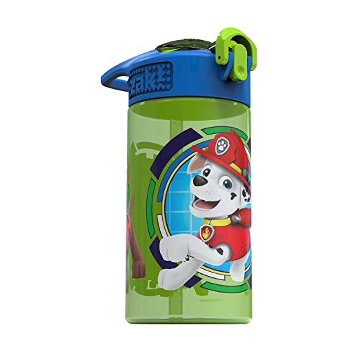 Zak Designs Paw Patrol 16oz Leak-Proof Straw Kids Water Bottle, Plastic - color: Paw Patrol, size: 16 Ounces