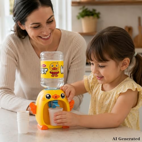 Mini Water Dispenser Toy for Kids - Cartoon Duck Animal Shaped | Mini Water Dispenser for Kids Cute Machine Drinking Fountains Toys