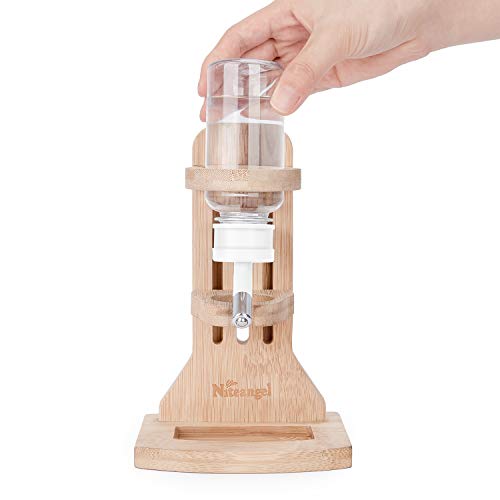 Niteangel Hamster Water Bottle with Stand: 4oz/120ml Capacity & Leak-Proof | Adjustable Height - Far Away Cage Mess & Wet Bedding Water Dispenser for Syrian Dwarf Hamster Gerbils Mice Rat Or Small Pets - color: White