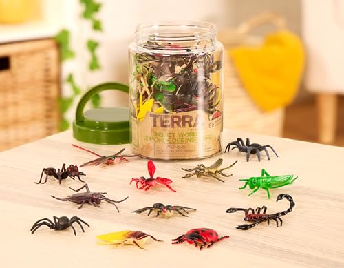 Terra by Battat Reptile Animal Tube, 60 Plastic Animal Figurines, Reptiles | Portable tube with 60 reptile and amphibian animal figures, including frogs, snakes, lizards and alligators, Tubes, 3+ Years - style: 60pcs Mini Reptiles & Amphibians