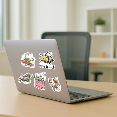 100 PCS Bug Stickers Pack – Waterproof Bug Decals for Water Bottles, Laptops, Phones, Notebook, Cars – Cool Vibrant Graphics for Bugs Enthusiast - color: Bug