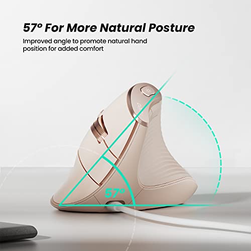 Nulea M504 Wired Vertical Mouse, USB Ergonomic Optical Mouse with 4 Adjustable DPI, 11 RGB Backlight Modes, Compatible for Laptop, PC, Desktop, Mac, Pink - color: D-Pink