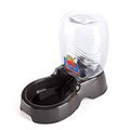 Flexzion Automatic Gravity Pet Waterer for Cat & Dog - Non-Skid & Easy-Clean Auto Replenish Water Dispenser Drinking Bowl (1/4 Gallon/ 900ml), Black