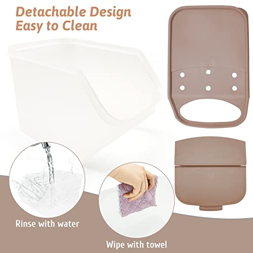 BNOSDM Chinchilla Sand Bath Container Chinchilla Dust Bath Tub Transparent Hamster Toilet Shower Room Plastic Hamster Bathroom Kit with Sand Cup&Scoop for Gerbil Hedgehog Squirrel (Coffee) - color: Coffee