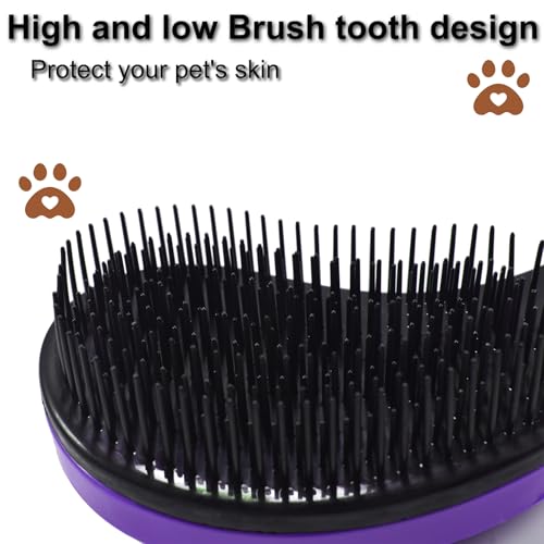 Puppy Brush, Soft Dog Brush for Grooming, Puppy Hair Remover Brush Comb, Grooming Tool for Poodles,Teddy, Yorkies, Maltese, Shih Tzu, Chihuahua, Light Purple - color: Light Purple