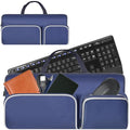 Keyboard Carrying Case for Logitech MK270 MK345 MK335 MK955 | For Office Users, Commuters, and Travelers; Organizer with Mouse and USB Receiver Pocket, Case Only - Blue - color: blue