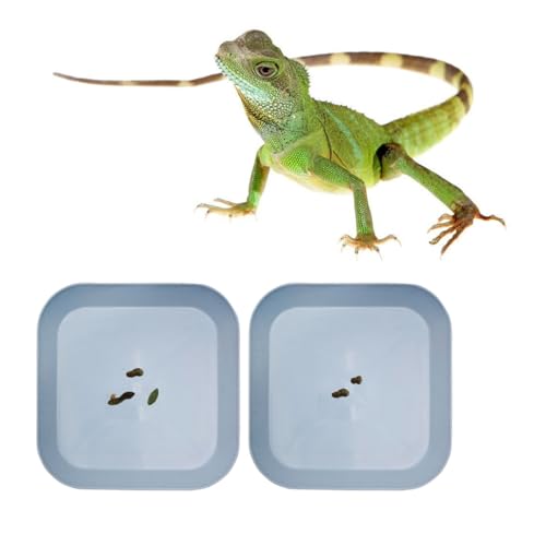 2 Pcs Leopard Gecko Potty Pad,Crested Gecko Potty Latrine，Leopard Gecko Tray，Reptile Litter Box，Portable Gecko Tank Accessories (Blue) - color: Blue