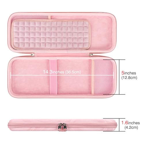 Keyboard Hard Travel Case, Compatible with Logitech K380, Pebble Keys 2 K380s, M350, M350s & More, Pink
