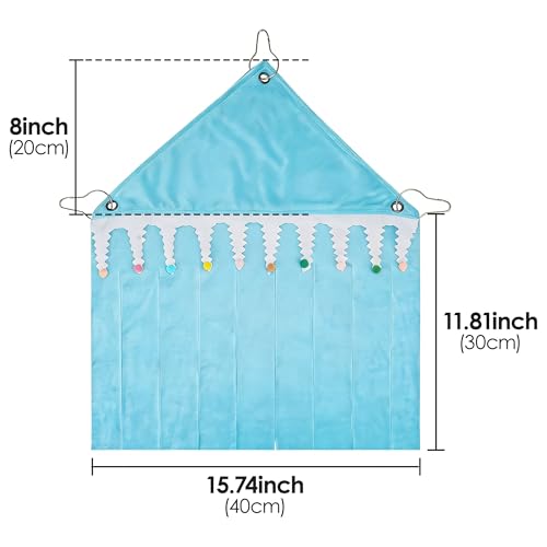 Guinea Pig Corner Hideout, Triangular Small Animal Hideaway Hammock, Soft Cage Bed Accessories for Ferret, Hamster, Hedgehog, Chinchilla, Bunny (Blue) - color: Blue
