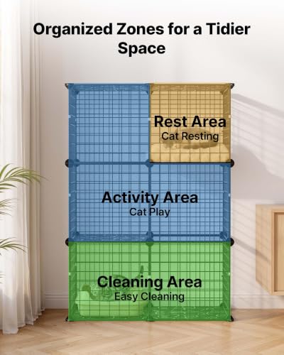 VEVOR Cat Cage 3-Tier 28"x13.98"x40.98" DIY Cat Playpen Indoor Enclosure, Detachable Metal Wire Kennel Crate, Large Exercise Place Ideal for 1-2 Cats, Kittens, Rabbits, Ferrets & Small Animals, Black - size: 28.0"L x 14.0"W x 41.0"H