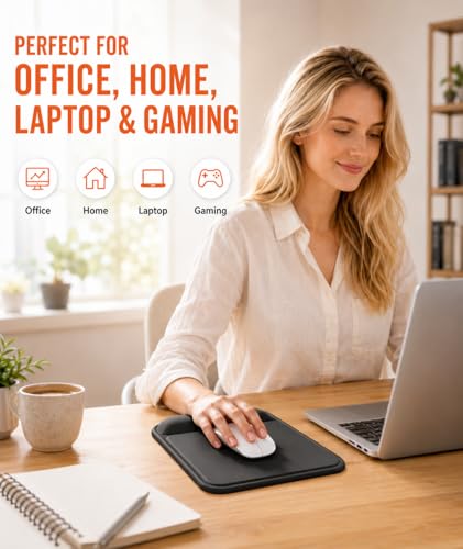 Ergonomic Mouse Pad with Wrist Rest, Gel Mousepad with Soft Wrist Support, Non-Slip PU Base, Smooth Surface Mouse Pad for Wrist Pain Relief, Computer Laptop Office Home & Gaming (Classic Black) - color: Classic Black
