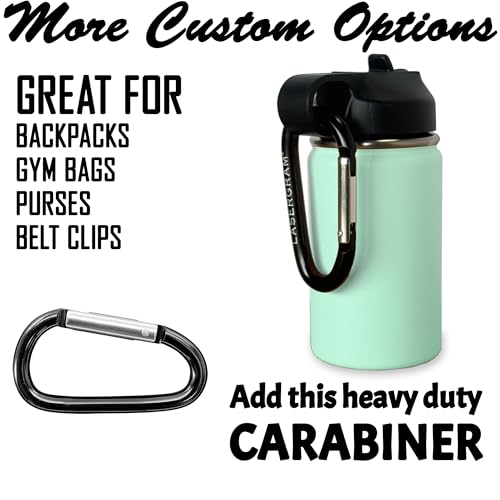 LaserGram Personalized 12oz Water Bottle, Snail (Teal) | Engraved Gift, Vacuum Insulated Stainless Steel, Flip-Top Straw Lid, Laser Engraved With Your Name - color: Teal, size: 12 Ounces