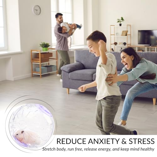 7.9 Inch Hamster Ball, Running Ball Toy, Transparent, Breathable, Reduce Stress, Promote Exercise Health, Easy to Clean, Hamster Accessory, for Syrian Dwarf Hamster, Gerbils, Mice, Small Pets, Purple - color: Purple