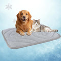 Dog Cooling Mat, Anti-Slip, Thick 3D Orthopedic Summer Pad for Dogs & Cats, Q-MAX > 0.5, Non-Toxic, Machine Washable, Chew-Resistant, Portable for Crate, Bed, Sofa, Car (Cool Grey, Large) - size: Large