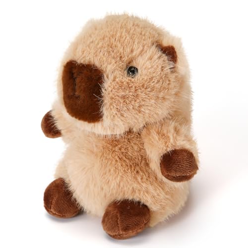 Cute Capybara Stuffed Animal Plushie Soft Plush Gift for Kids 6” | Palm-Sized Capybara Plush Toy, Desk Decor, Birthday Christmas Valentine’s Day Gift for Girls Boys Girlfriend Boyfriend - color: Capybara