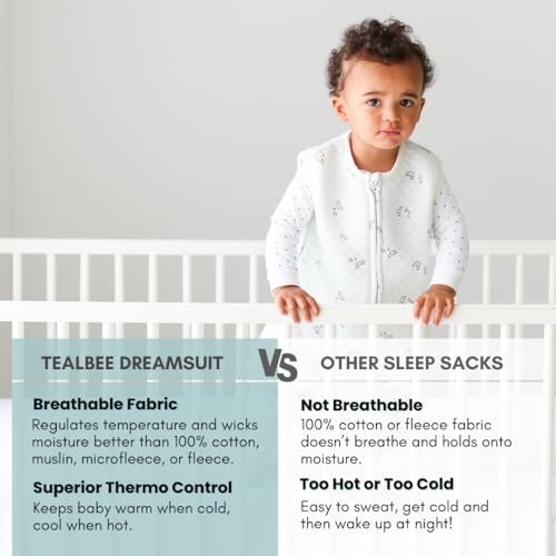 Dreamsuit Walker Toddler Sleep Sack with Feet and Legs, 2T-3T | 70% Rayon Made from Bamboo, 30% Organic Cotton, 0.8 TOG Summer, 2-Way Zipper, Buttery Soft Wearable Blanket, Cactus - color: (0.8 Tog) Croissant, size: 2-3T