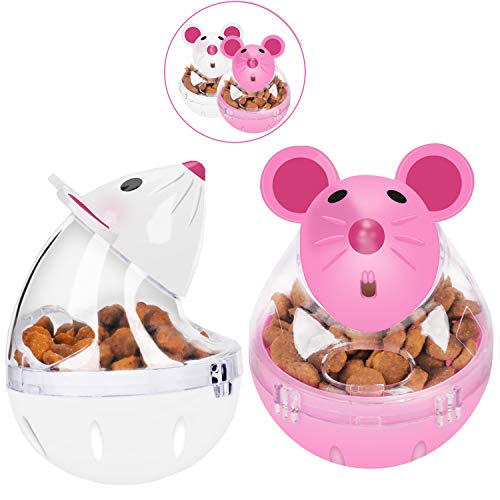 Legendog Cat Slow Feeder Food Ball - Mice Tumbler Shaped Pet Treat Toy for Cats