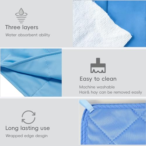 4 Pcs 12"x12" Guinea Pig Cages Liners Washable, Absorbent Pee Pads for Small Animals, Reusable Guinea Pigs Bedding for Bunny Cage(Grey,Green, Pink, Blue)