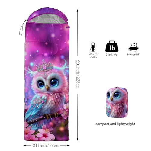 AILONEN Mermaid Scales Print Camping Sleeping Bag,Lightweight & Waterproof,3 Season Warm & Cool Weather,Portable Bags for Girls Women Travelling,Outdoors - color: H48