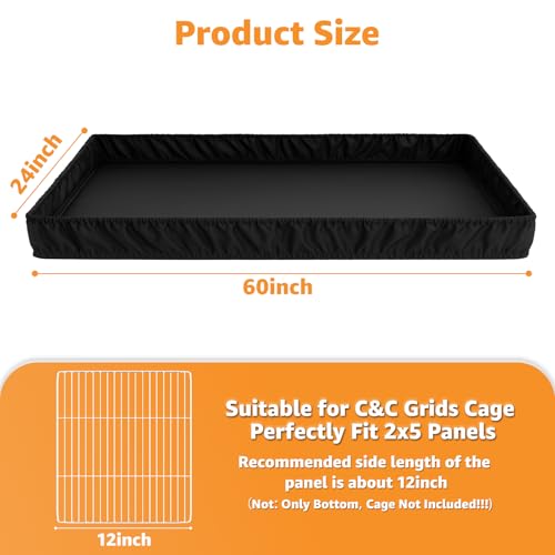 PJYuCien C&C Cage Bottom 24"x60", Easy to Install | Use as Top, Use as Bottom and Top Set, Protect Floor, Saves Time and Effort,for Guinea Pig and Other Small Animals - size: 24" X 60"