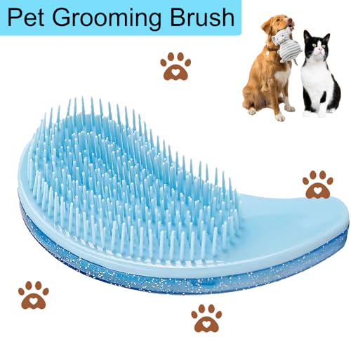 Puppy Brush, Soft Dog Brush for Grooming, Puppy Hair Remover Brush Comb, Grooming Tool for Poodles,Teddy, Yorkies, Maltese, Shih Tzu, Chihuahua, Starsky Blue - color: Starsky blue