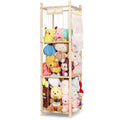 Stuffed Animal Storage Organizer, Large Wooden Zoo Toy Holder with Pockets, Plushie, Stuffy,Toy Storage for Kids Room, Playroom, Bedroom(Natural Large) - size: Large