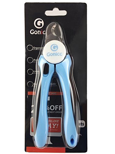 gonicc Professional Pet Nail Clippers & Trimmer for Medium Small Dogs Cats | Ergonomic non-slip grip & built-in nail file, Vet-recommended pet nail trimmer with anti-overcut safety guard. - size: For Medium to Small Dogs