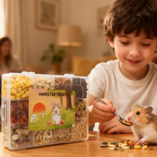 Hamster Treats 15 PCS Rat Treats Hamster Chews for Gerbils Sugar Glider (Small)