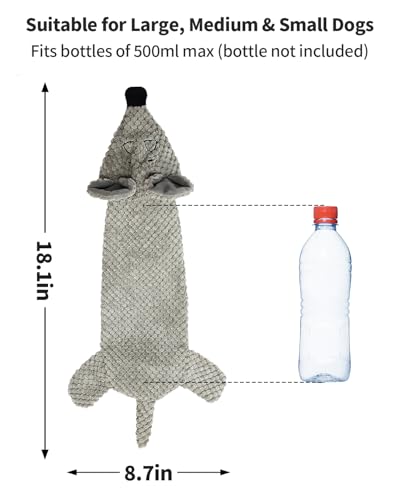 Dog Toys, Squeaky Plush No Stuffing Crinkle Dog Toy for Small Medium Large Dogs, Interactive Puppy Teething Water Bottle Dog Chew Toy (Mouse) - style: Mouse
