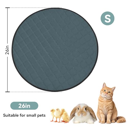 Siedihit Washable Reusable Pet Pee Pads, Absorbent Non-Slip Training Mat | for Dog Cat Rabbit Puppy Kitten, Whelping Playpen Crate Bed Cage Home Indoor Outdoor (Small - 4pack, Round) - size: Small - 4pack