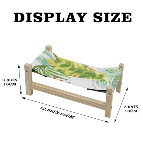Bearded Dragon Bed, Wooden Reptile Sleeping Hammock, Bearded Dragon Tank Accessories, Habitat Accessories for Leopard Gecko Snake Lizard or Other Small Animal, Large - color: Green 2, size: Large