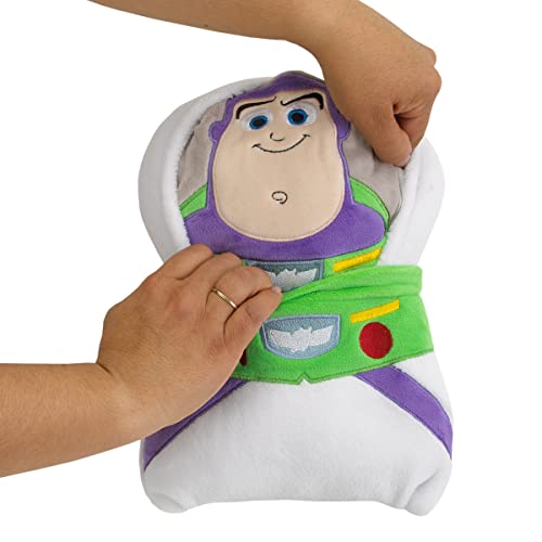 NoJo Disney Toy Story It's Play Time White, Green, and Purple, Buzz Lightyear Shaped Toddler Blanket - color: Toy Story - Buzz Lightyear Shaped