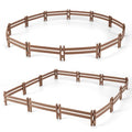 24PCS Farm Ranch Animal Fence Corral Toys for Kids Age 3-5 5-7 4-8 Years Olds Boys Girls, Educational Farm Animal Cake Toppers for Toddlers 3 4 5 6 7 8 9 10 - style: Thick Brown 24PCS