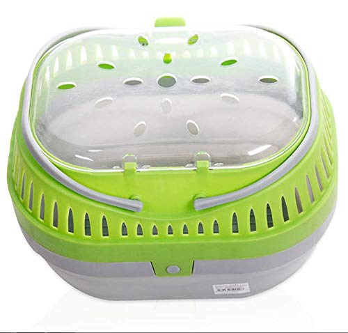 Big Hamster Cage Portable Carrier Hamster Carry Case Cage (Blue Green Color May ramdom)