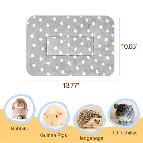 3PCS Rabbit Bed, Soft Bunny Bedding, Fleece Guinea Pig Blanket | Warm Plush Sleeping Mat, Cage Liner for Hamster Ferret Squirrel Hedgehog Rat - color: 01 - (3 Pcs)