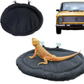 Bearded Dragon Bed, Mat for Car Lizard Sleeping Bed Adsorbed on Glass Jar Cushion Washable for Travel Reptile Tank Accessories Small Animal Carrier for Lizard Leopard Gecko (Black) (Black)