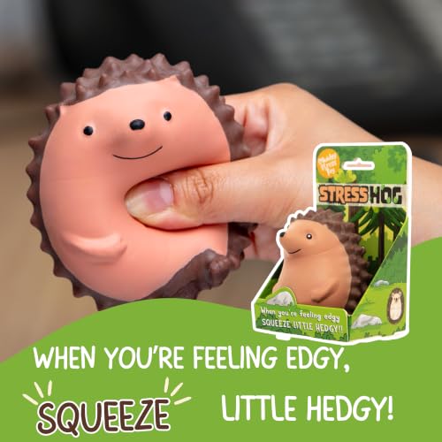 Boxer Gifts Stress Hog Toy - Unique Stress Balls for Adults & Teenagers | Squishy Fidget Toys for Anxiety - Cool Desk Accessories | Cute Hedgehog Gifts & White Elephant for Co-Workers