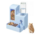 2 in 1 Hamster Water Bottle, No Drip 120ml Hamster Water Bottle, Gravity Hamster Food Bowl with Snack Bowl, Hamster Cage Accessories for Cage for Guinea Pigs