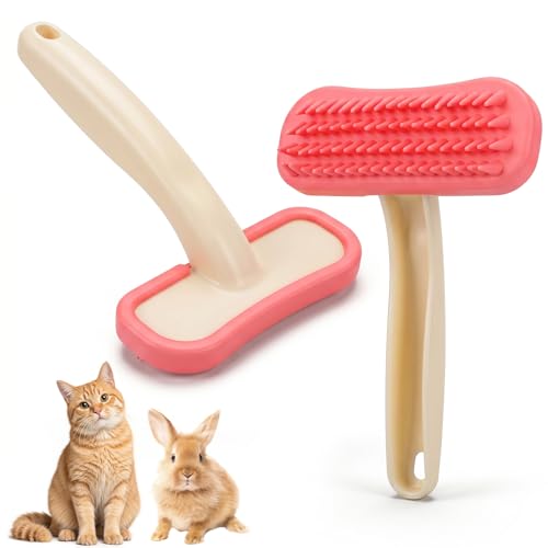 Bunny Brush Short Hair Dog Brush, Soft Silicone Comb Bath Massage Comb | De-Shedding, Easy to Remove Loose Undercoat, for Rabbits Chinchillas Kittens Puppies, During Shedding Season or Bath Time