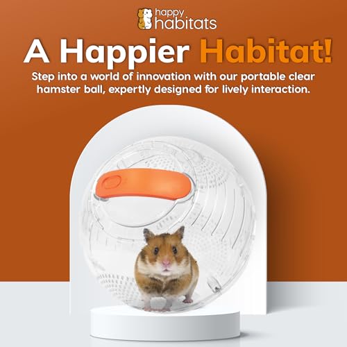 Clear Hamster Exercise Ball 7” – Pet Rat Accessories | Sturdy Dwarf Hamster Ball for Safe, Active Play – Ventilated Small Animal Toys for Gerbils, Mice & Other Small Pets - size: Roam Ball