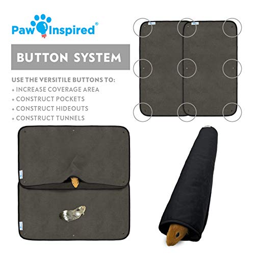 Paw Inspired Washable Guinea Pig Cage Liners, Fleece Bedding for Guinea Pigs Ferrets, Rabbits, Hamsters, Small Animals, Bamboo Charcoal Odor Controlling Absorbent Pee Pads (1 ct., C&C 2x1) - size: 1 ct.