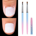 Nail Art Clean Up Brushes,Nail Brushes for Cleaning Polish Mistakes on the Cuticles, Acetone Resistant Nail Brush, Fingernail Cleaning Brushes for Nail Art and Designs (2 Pcs Round&Angled) | Clean Up Brushes with Round and Angled Tips for Polish Mistakes,