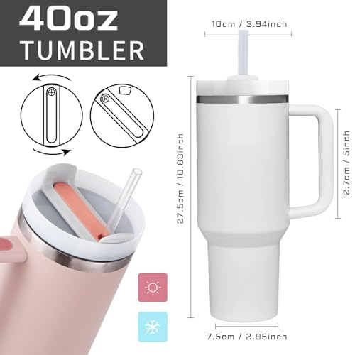 AMZUShome Panda Gifts.40oz Panda Tumbler with Handle.Panda Lover Cup Gift.Birthday Christmas Pandas Tumblers Gift for Women Men. - style: Panda