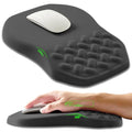 Ergonomic Slope Mouse Pad Wrist Support, Wrist Rest Mousepad for Carpal Tunnel Pain Relief with Massage Bulge and Slow Rebound Memory Foam (12x8 inch, Dark Gray) - color: Am003-dark Gray