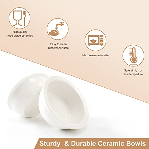 Sunhoo 3 PCS Replacement Ceramic Cat Bowls Pet Dish Microwave and Dishwasher Compatible - Outer Diameter(4.7in/12cm)