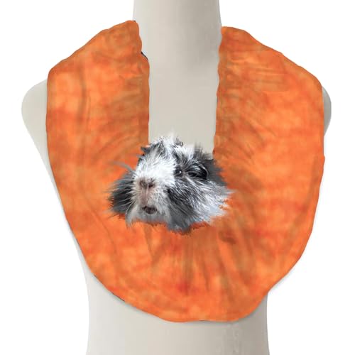 Bonding Scarf for Small Pets | Perfect for Guinea Pigs, Rats, Chinchillas, Hedgehogs, Ferrets, Puppies, Kittens, & More! (Orange Tiedye) - color: Orange TieDye