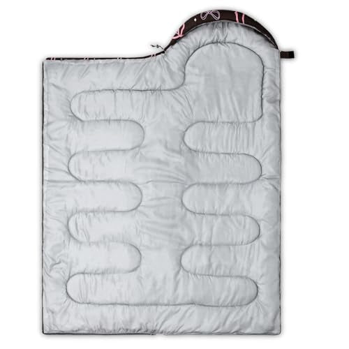 QOOMO Camping Sleeping Bags,3 Season Warm & Cool Weather,Lightweight,Waterproof Sleeping Bags for Adults & Kids,Traveling,and Outdoors,Camping Gear Equipment - color: Bow 18